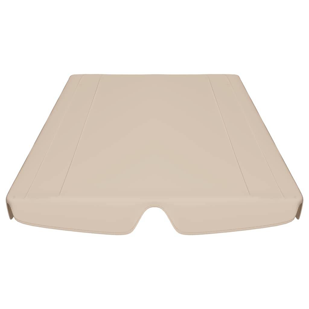 vidaXL Ersatzdach für Hollywoodschaukel Beige 188/168x145/110 cm