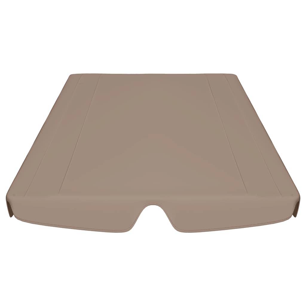 vidaXL Ersatzdach für Hollywoodschaukel Taupe 188/168x145/110 cm