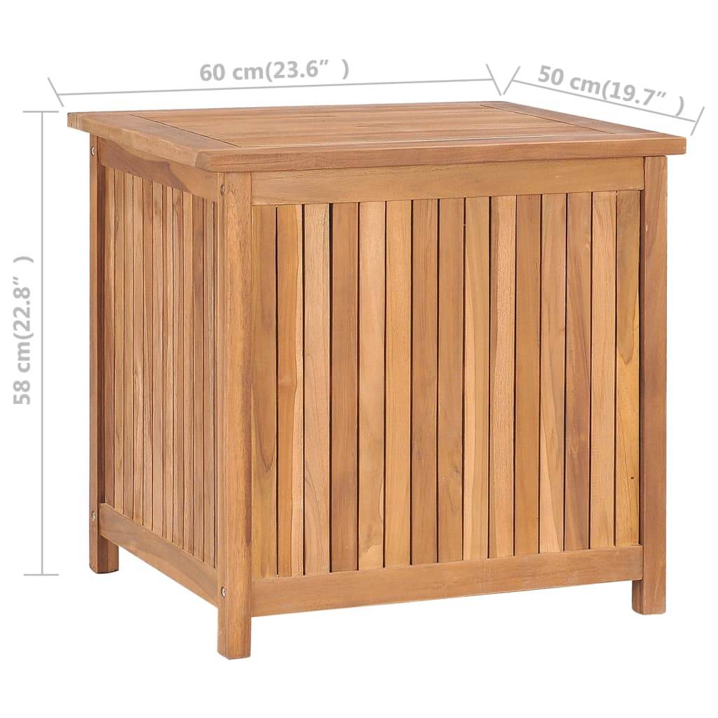 vidaXL Gartenbox 60x50x58 cm Massivholz Teak
