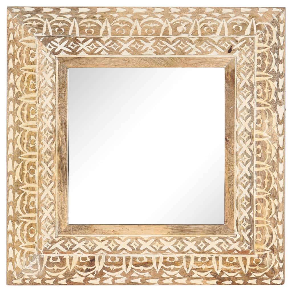 vidaXL Spiegel Handgeschnitzt 50x50x2,6 cm Massivholz Mango