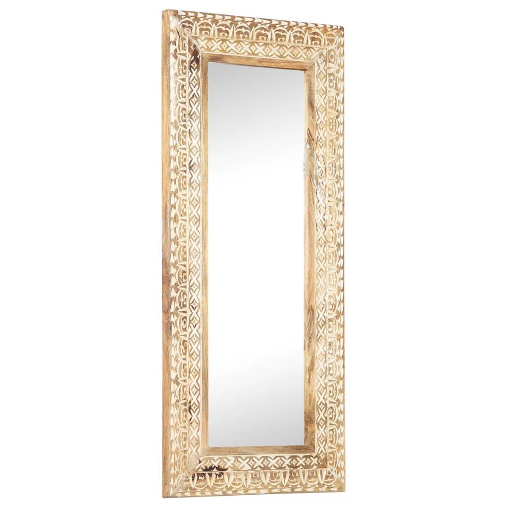 vidaXL Spiegel Handgeschnitzt 110x50x2,6 cm Massivholz Mango