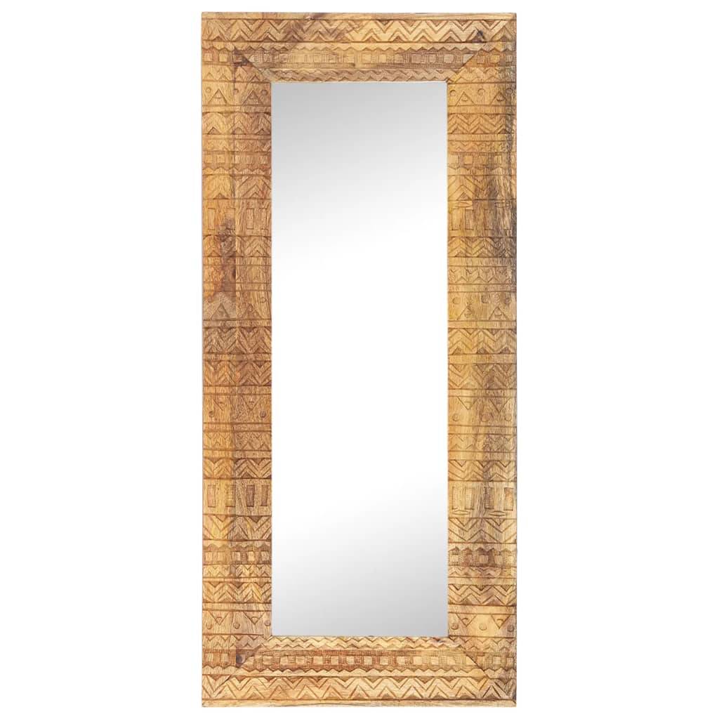 vidaXL Handgeschnitzter Spiegel 110x50x2,5 cm Massivholz Mango
