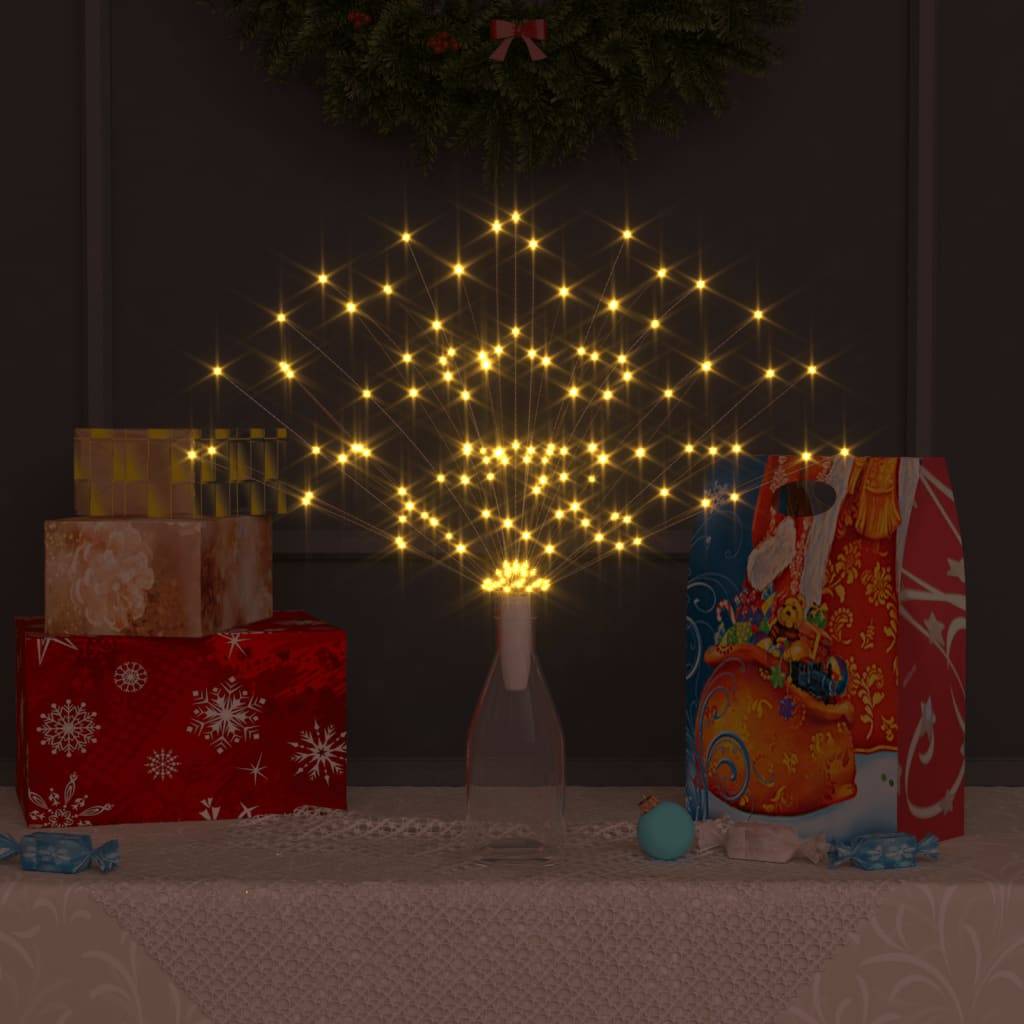 vidaXL Feuerwerkslicht Weihnachtsdeko Warmweiß 20 cm 140 LEDs