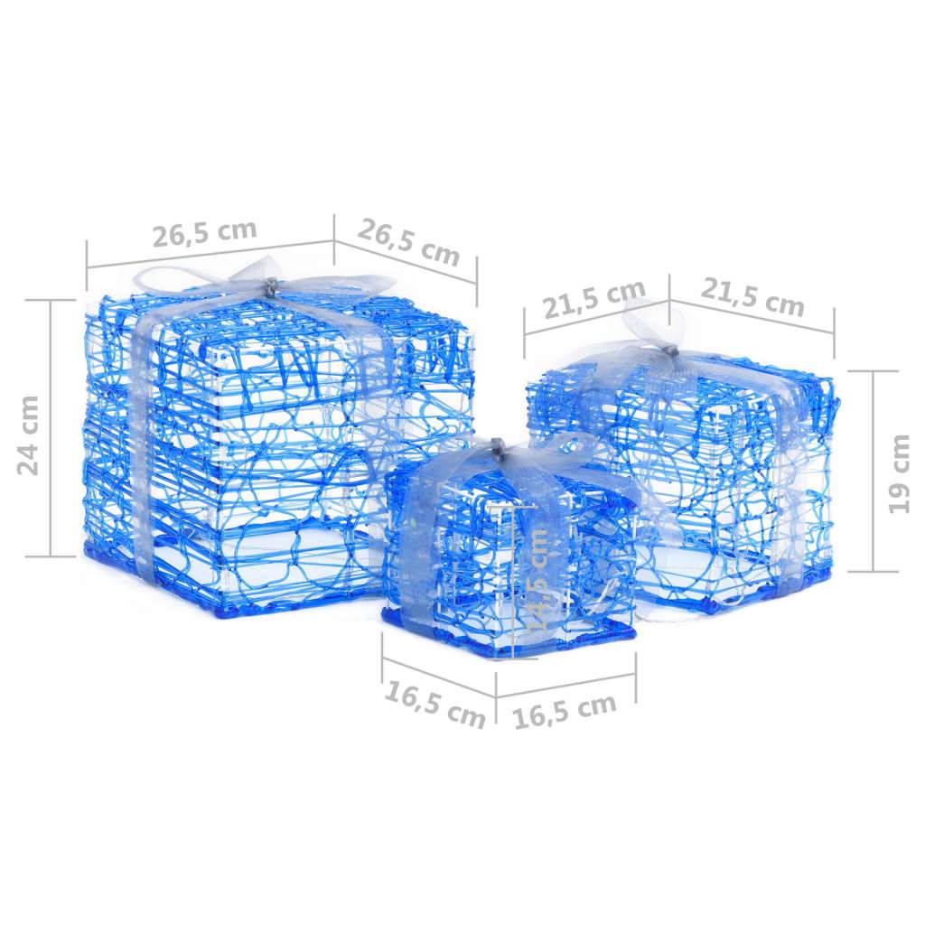 vidaXL LED-Geschenkboxen 3 Stk. Weihnachtsdekoration Kaltweiß