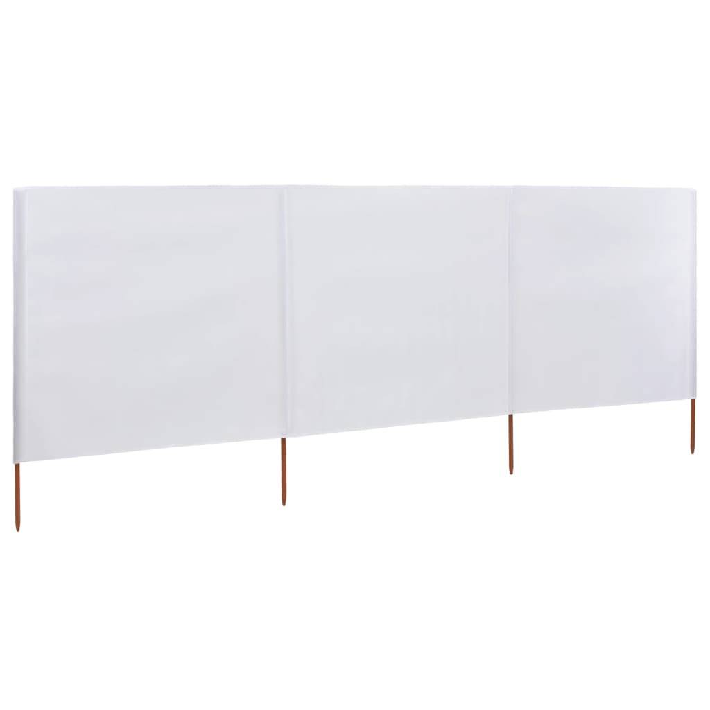 vidaXL 3-teiliges Windschutzgewebe 400 x 160 cm Sandweiß