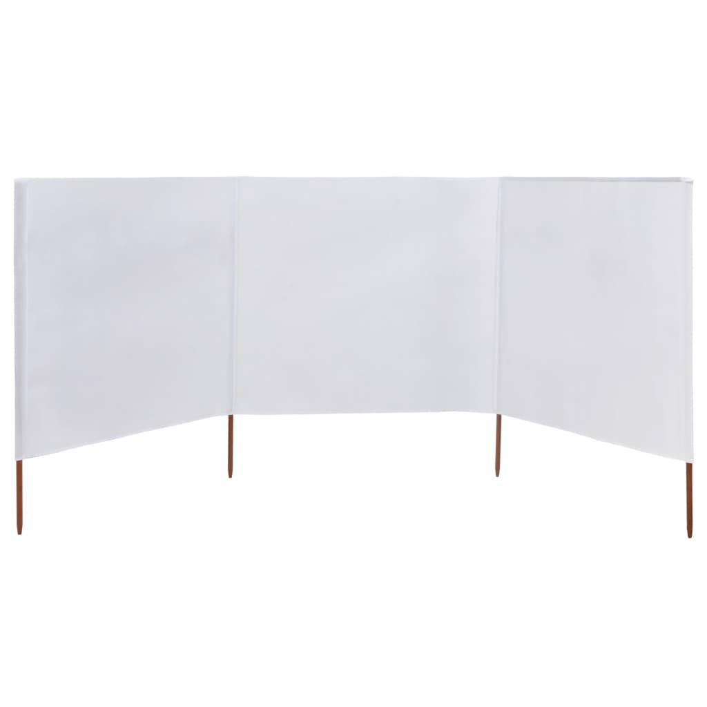 vidaXL 3-teiliges Windschutzgewebe 400 x 160 cm Sandweiß