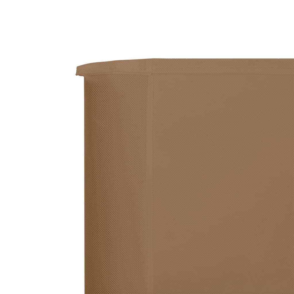 vidaXL 5-teiliges Windschutzgewebe 600 x 120 cm Taupe