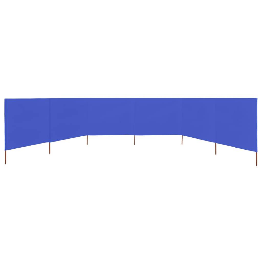 vidaXL 6-teiliges Windschutzgewebe 800 x 80 cm Azurblau