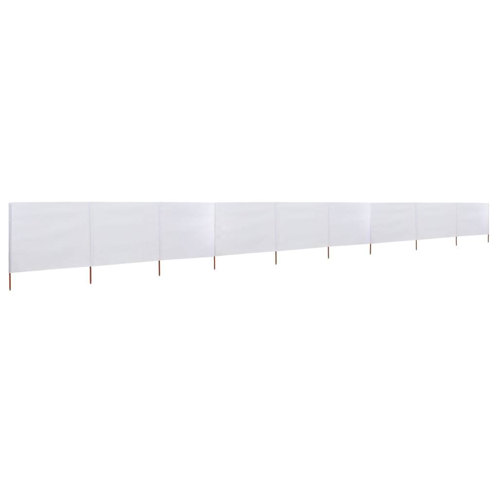vidaXL 9-teiliges Windschutzgewebe 1200 x 160 cm Sandweiß
