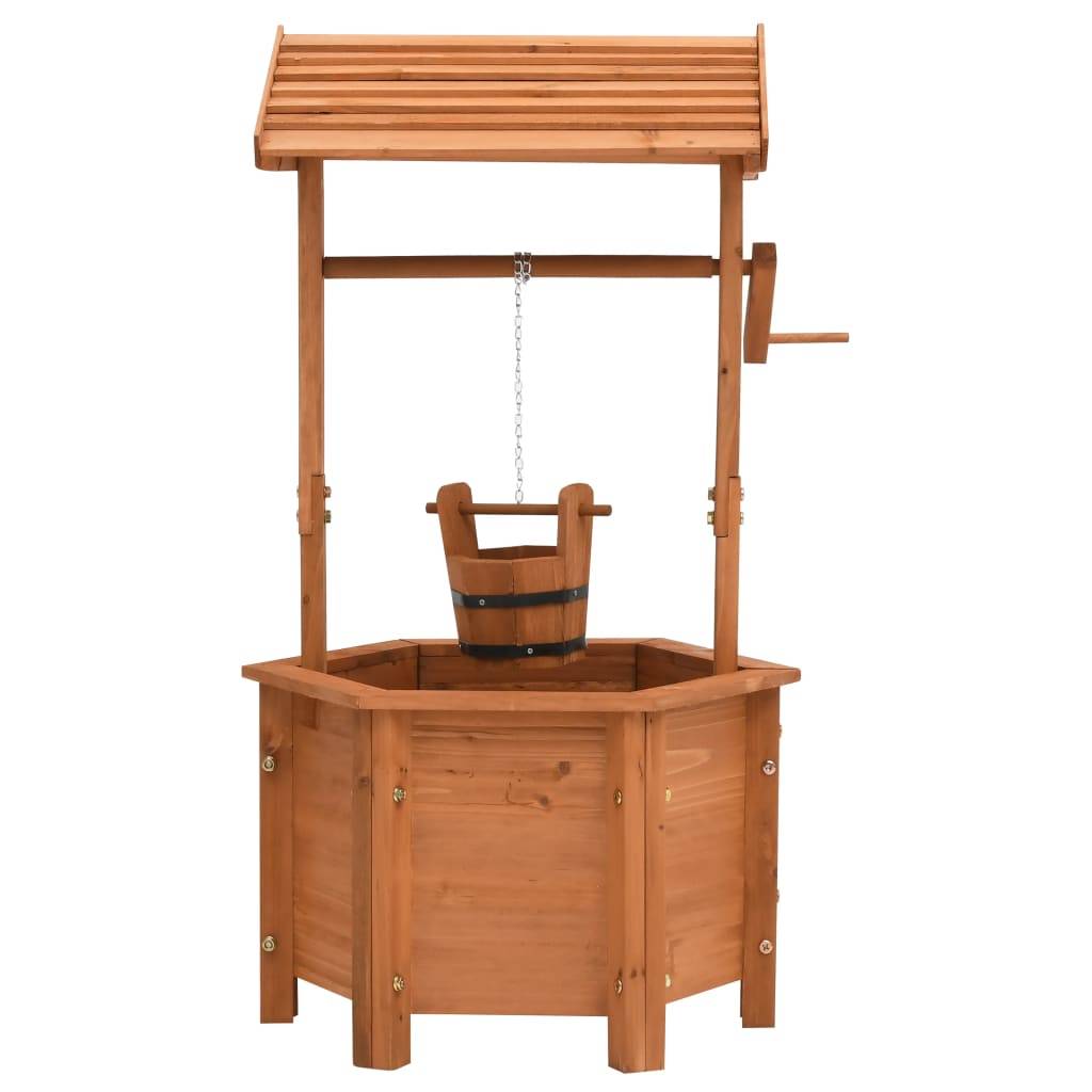 vidaXL Wunschbrunnen-Pflanzkübel 40x40x84 cm Tannenholz