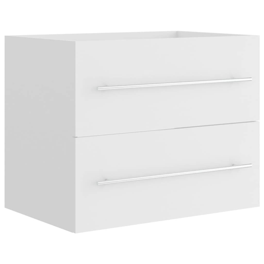 vidaXL Waschbeckenunterschrank Weiß 60x38,5x48 cm Holzwerkstoff