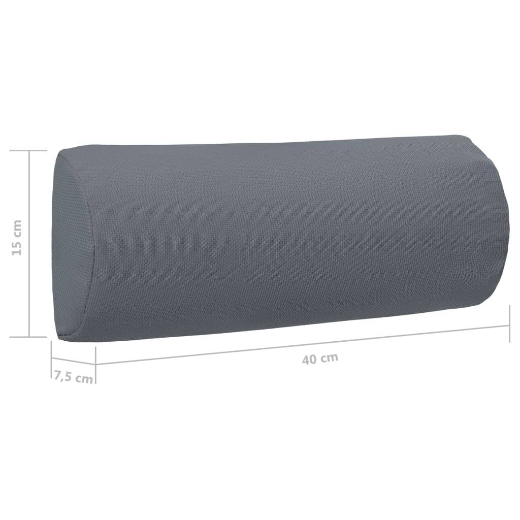 vidaXL Kopfstütze für Liegestuhl Grau 40 x 7,5 x 15 cm Textilene