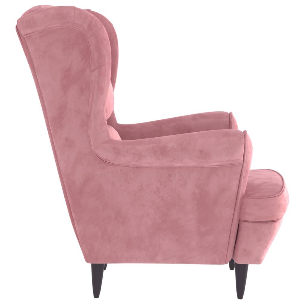vidaXL Sessel Rosa Samt