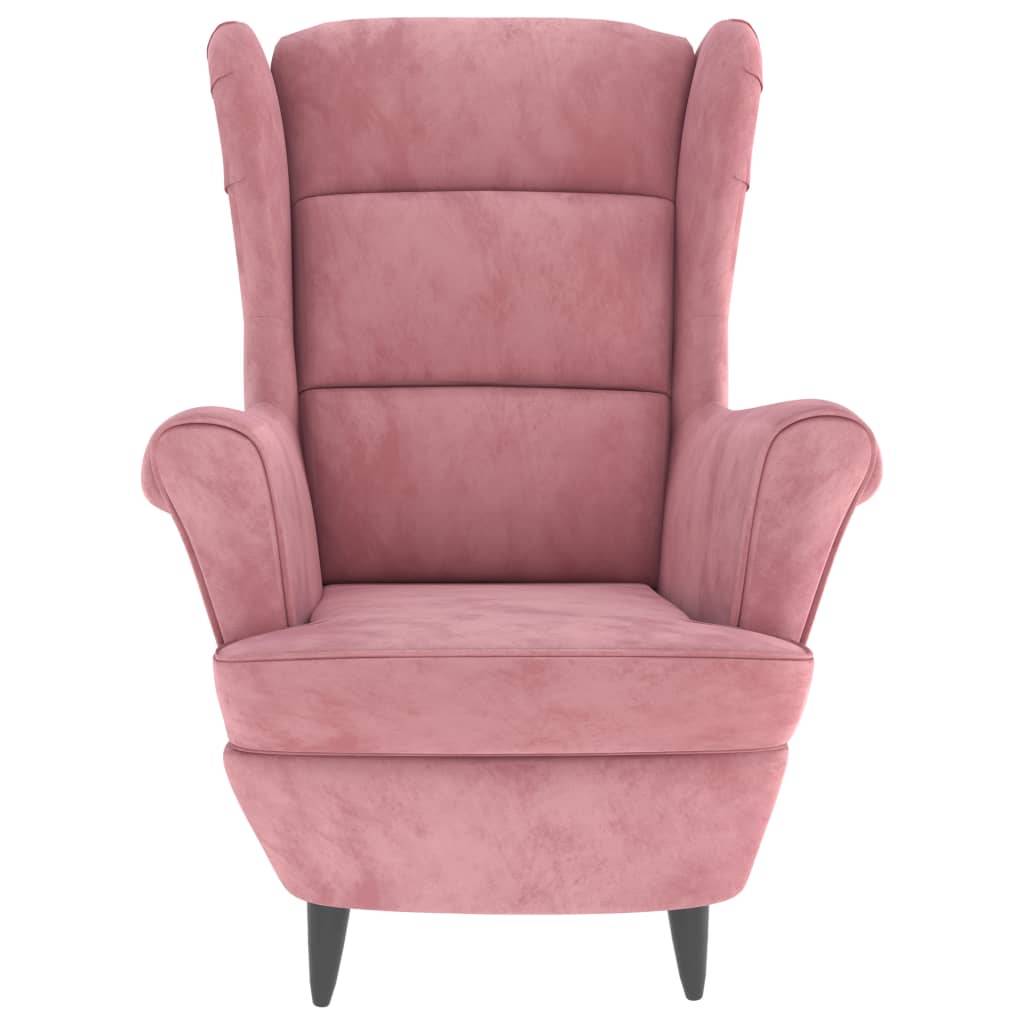 vidaXL Sessel Rosa Samt