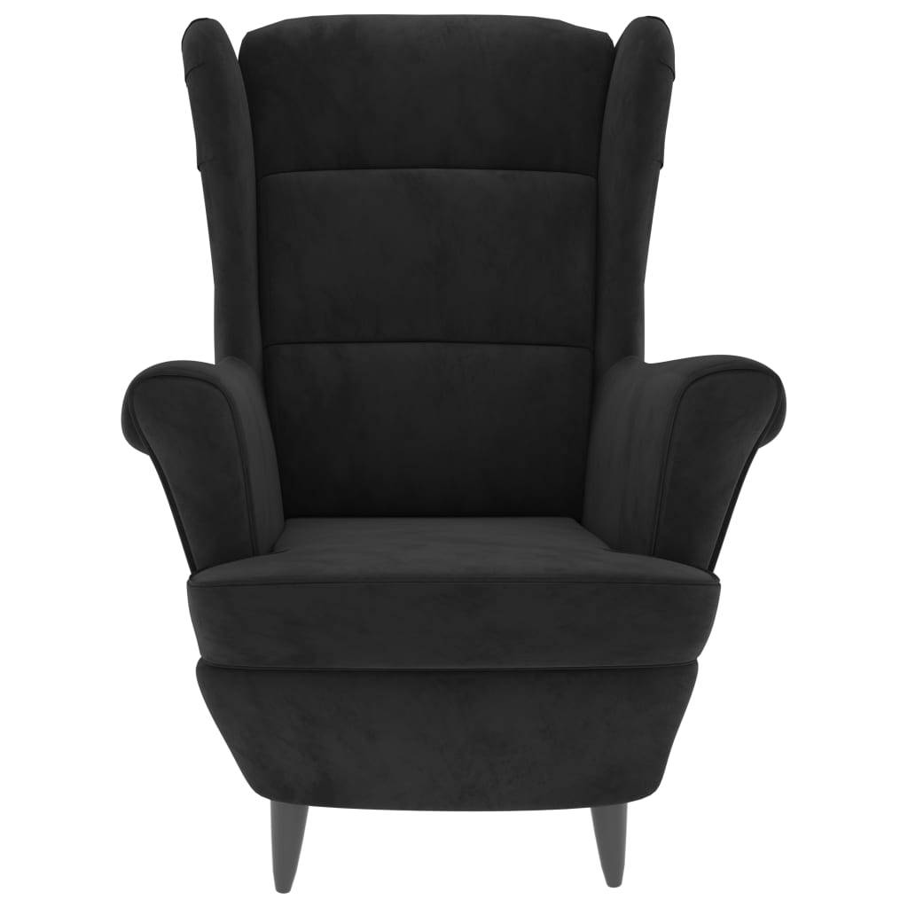 vidaXL Sessel Schwarz Samt