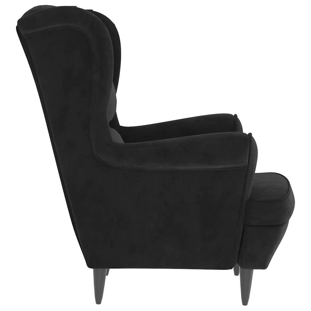 vidaXL Sessel Schwarz Samt