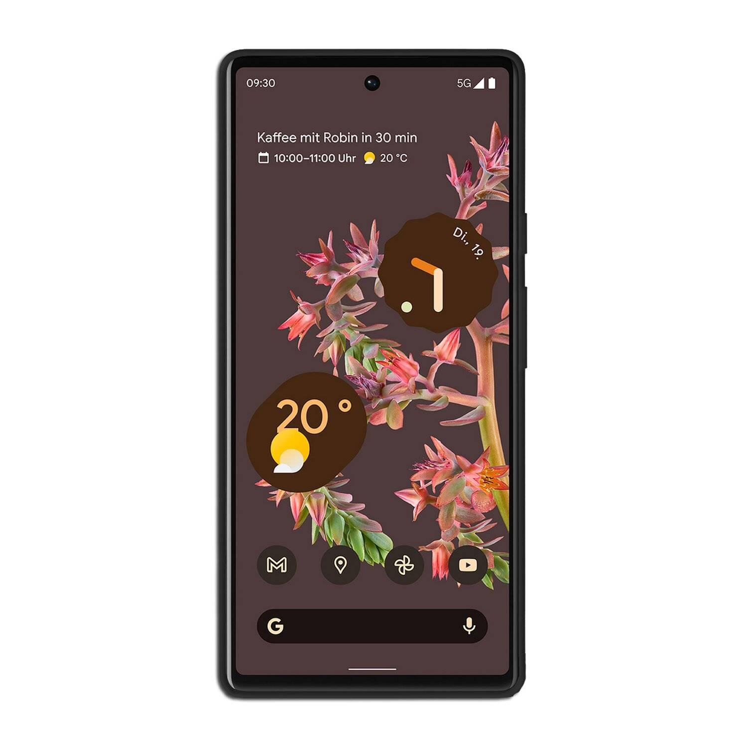 Silikon Hülle Basic kompatibel mit Google Pixel 6 Case TPU Soft Handy Cover Schutz in Schwarz