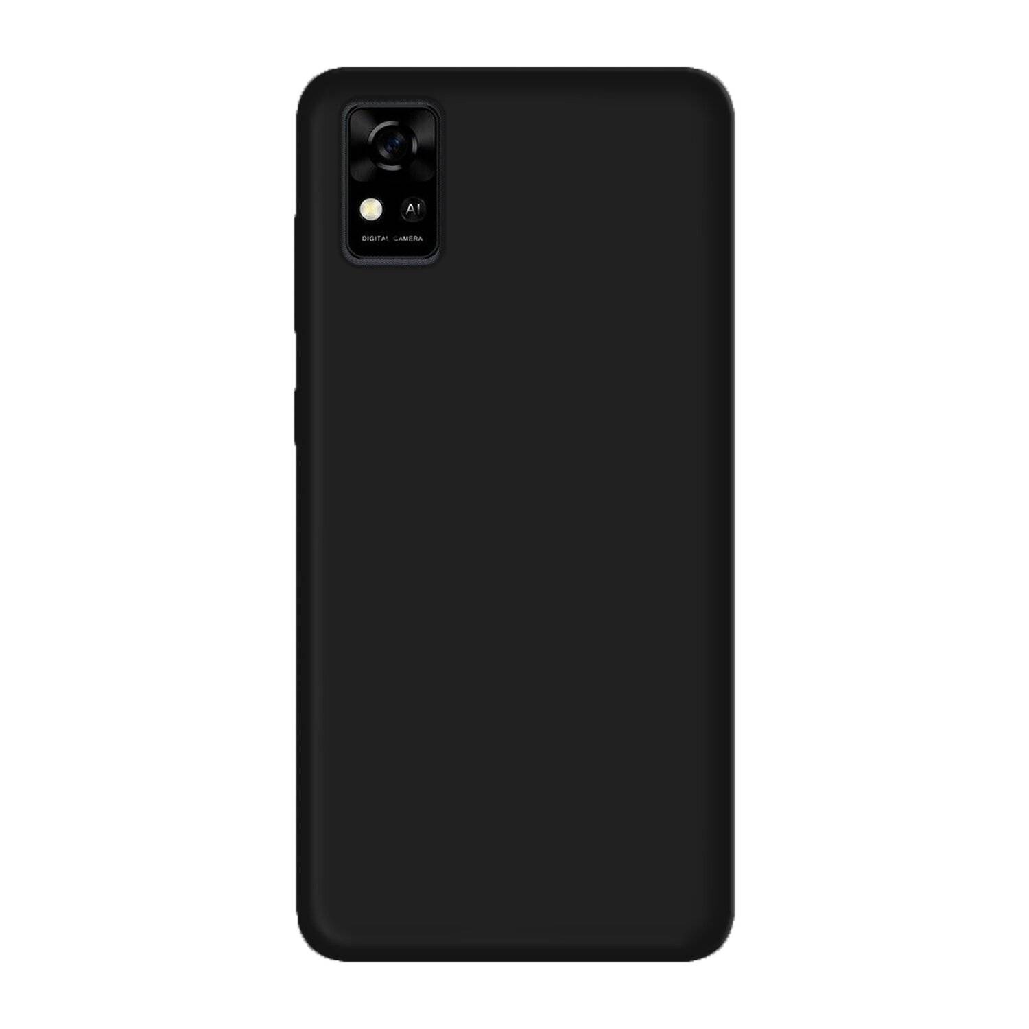 cofi1453® Silikon Hülle Basic kompatibel mit ZTE BLADE A31 Case TPU Soft Handy Cover Schutz in Schwarz