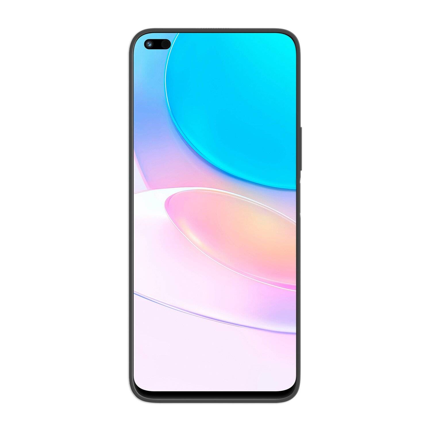 cofi1453® Silikon Hülle Basic kompatibel mit Huawei Nova 8i Case TPU Soft Handy Cover Schutz in Schwarz