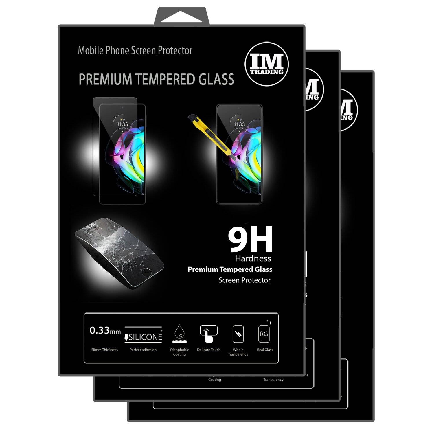 3X Schutz Schutz Glas 9H Tempered Glass Display Schutz Folie Display Glas Screen Protector für Motorola Moto Edge 20