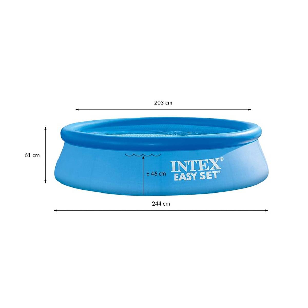 INTEX 28108GN - Easy Set Pool (244x61cm) mit Pumpe & Abdeckplane Planschbecken Schwimmbecken