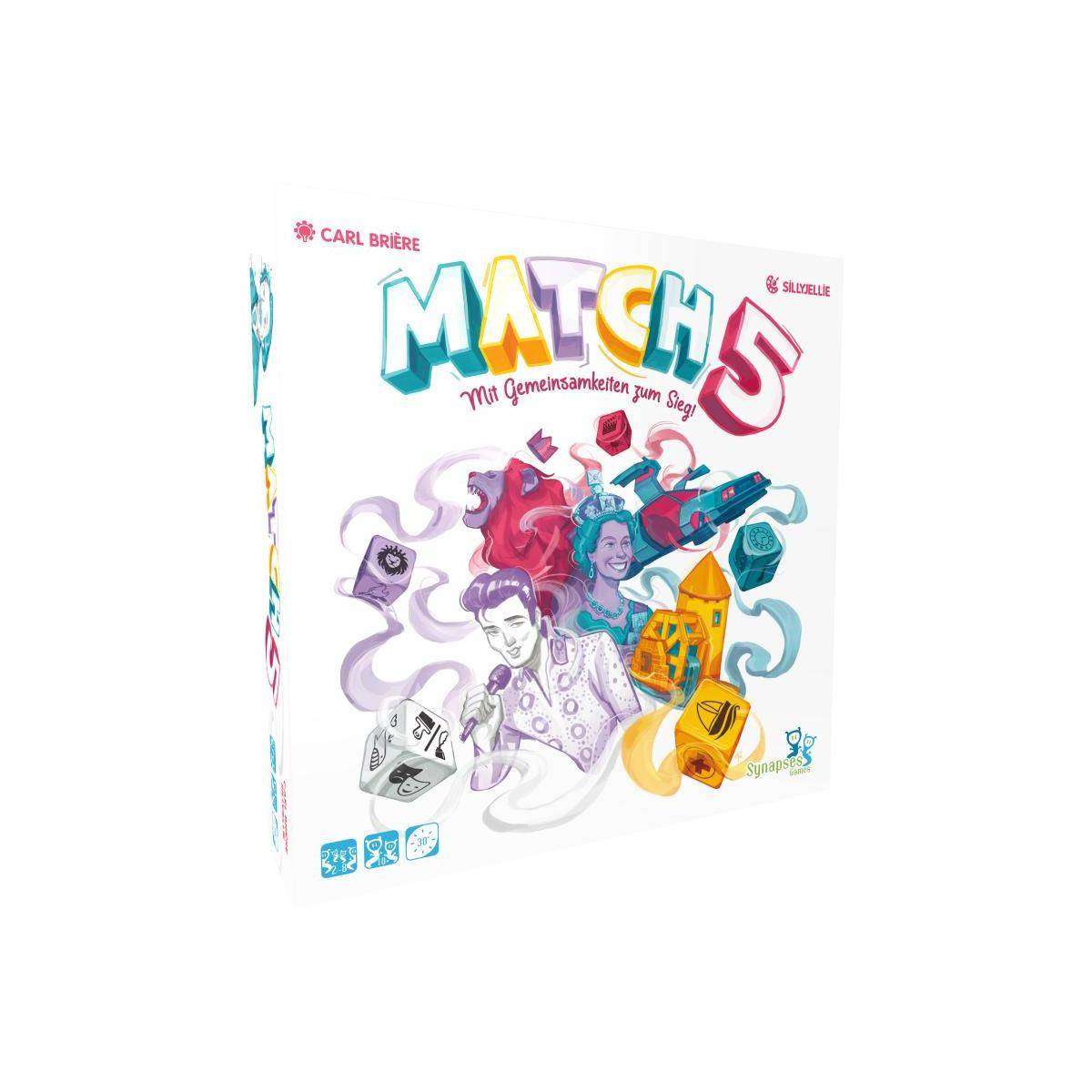 SG002 - Match 5 - Würfelspiel, für 2-8 Spieler, ab 10 Jahren (DE-Ausgabe)