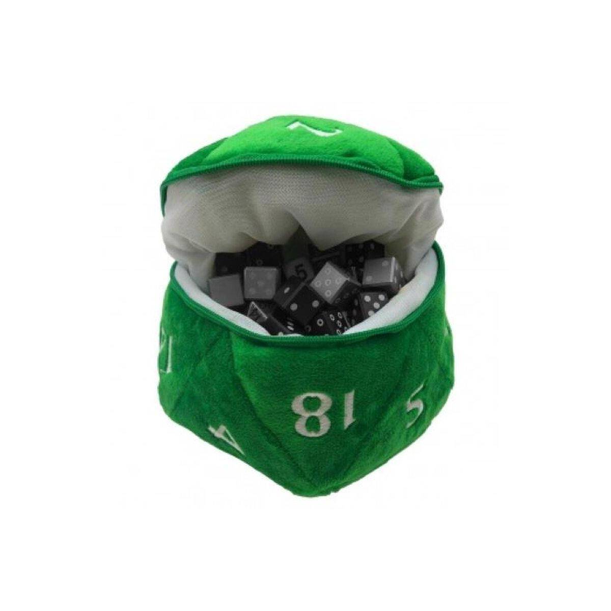 UP15758 - D20 Plüsch Würfeltasche - Grün