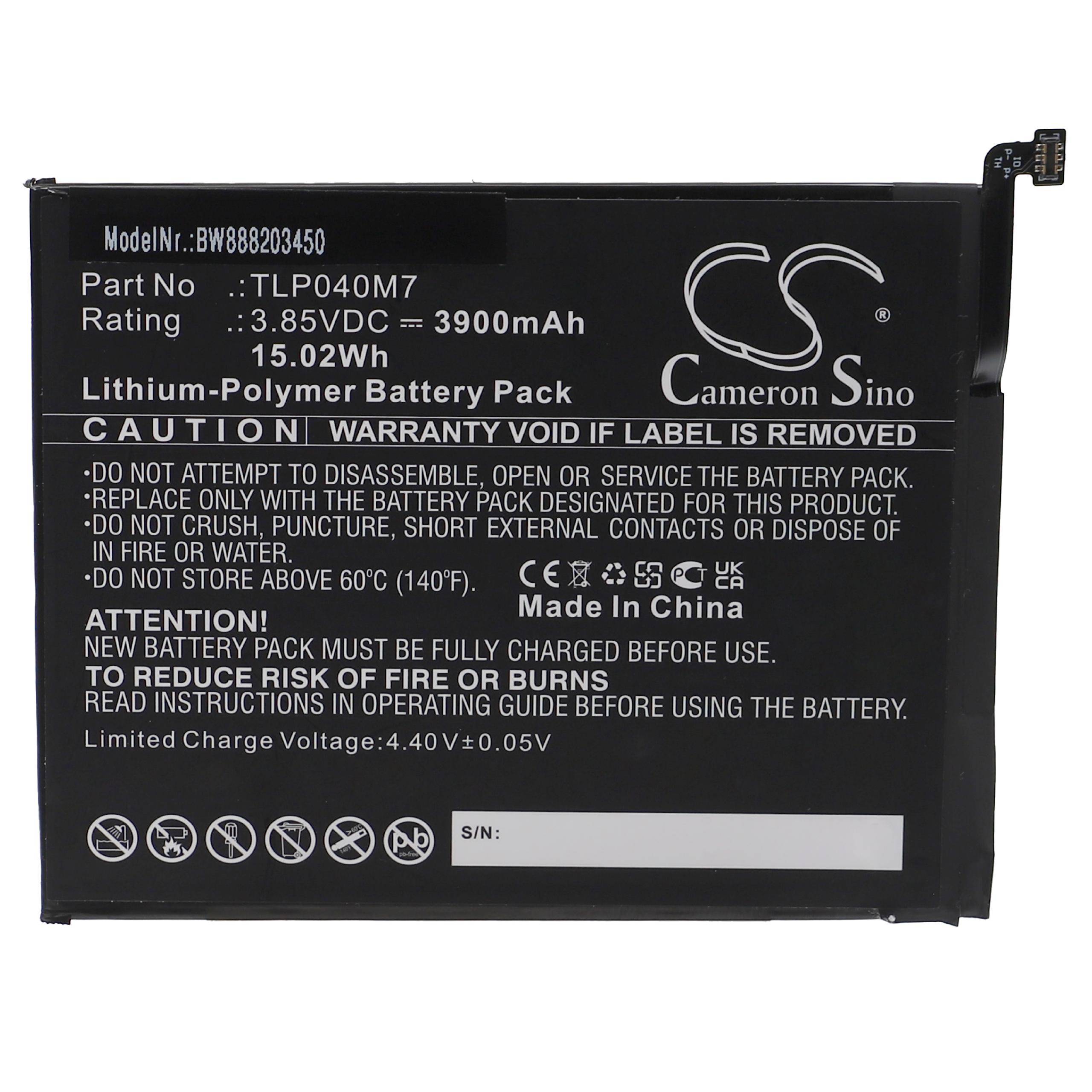 Lithium-Polymer-Akkupack, 3,85V, 3900mAh, 15,02Wh. 