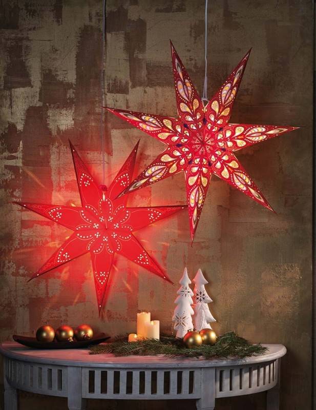 20 Stück Hellum Papier-Stern 576627