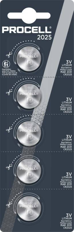 40 Stück Hückmann Knopfzelle Lithium 3V PC2025-B5 (VE5)
