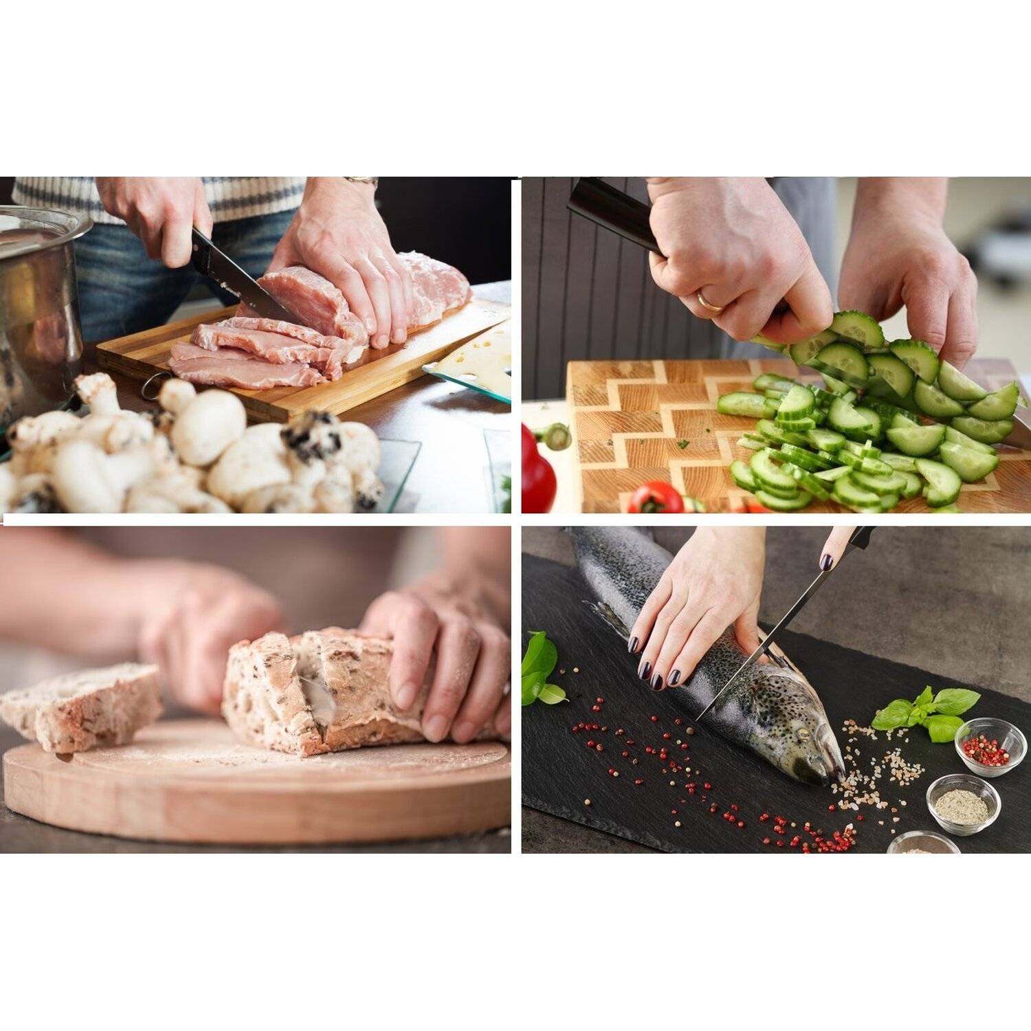 6 teiliges Messerset Lila Gold Edtition (5 Messer & 1 Sparschäler) Edelstahl in Klappbox mit Magnetverschluss Motiv 2