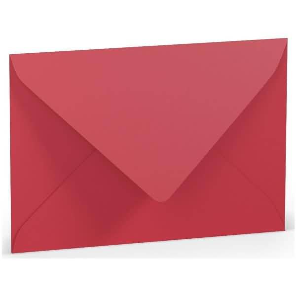 Briefumschläge C6 Seidenfutter Nassklebung VE=5 Stück Rot