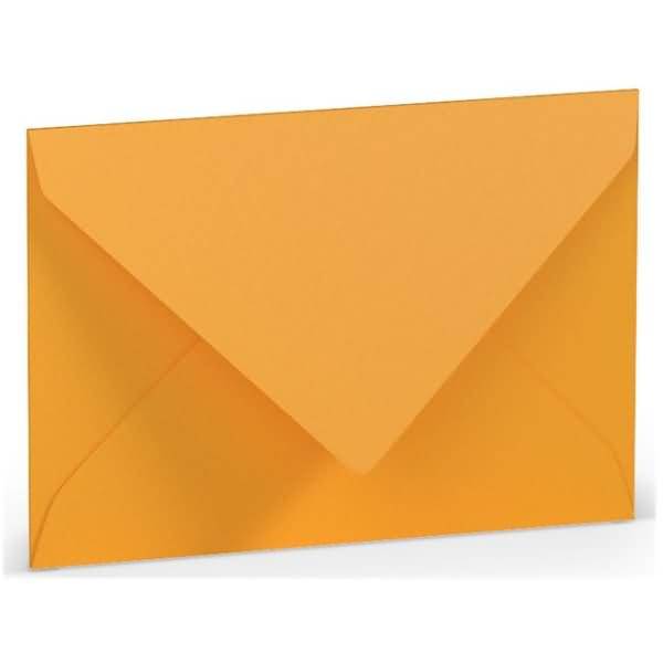Briefumschläge C7 Seidenfutter Nassklebung VE=5 Stück Ocker