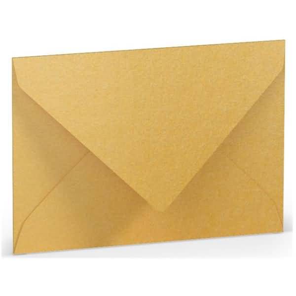 Briefumschläge C7 Nassklebung VE=5 Stück Gold