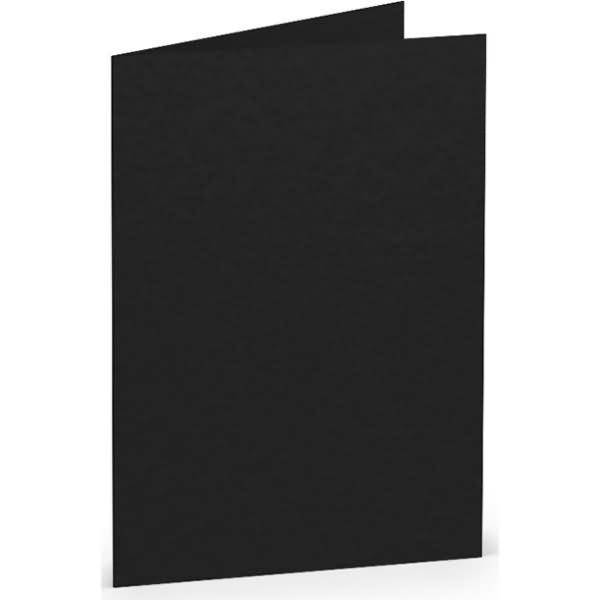 Doppelkarte A7 hoch VE=5 Stück Schwarz