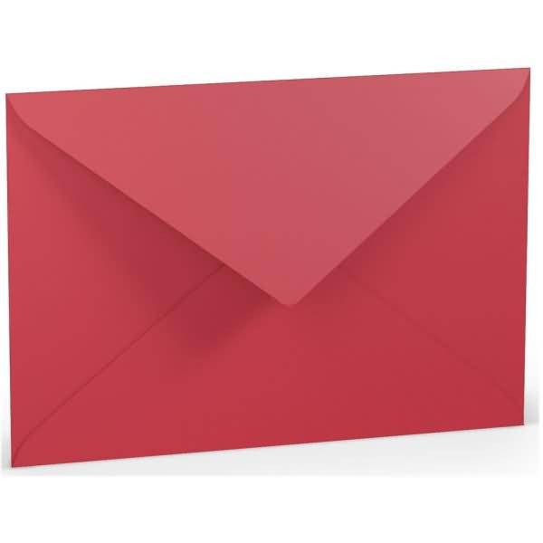 Briefumschläge C5 Seidenfutter Nassklebung VE=5 Stück Rot