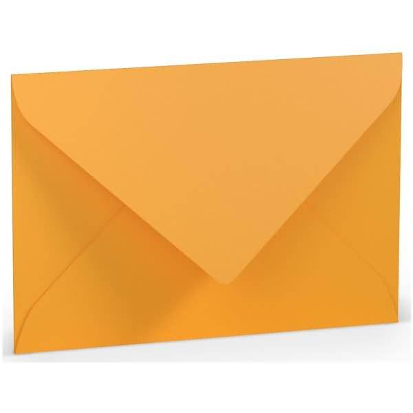 Briefumschläge B6 Seidenfutter Nassklebung VE=5 Stück Ocker