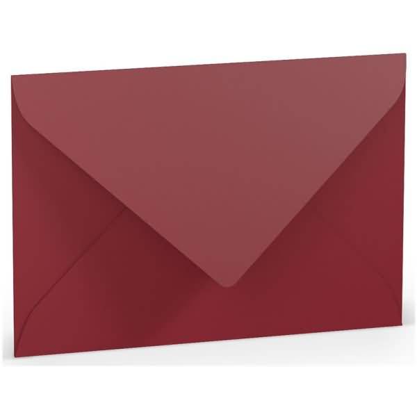 Briefumschläge B6 Seidenfutter Nassklebung VE=5 Stück Rosso