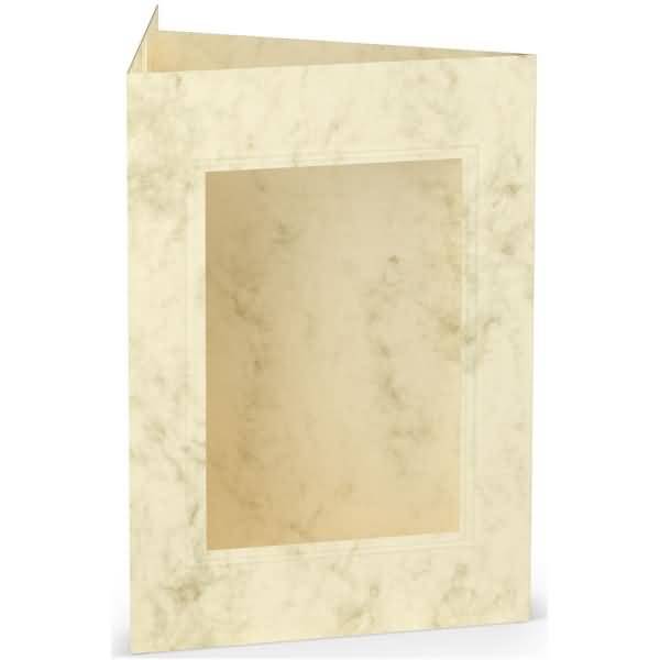 Passepartoutkarte B6 eckig VE=5 Stück Chamois Marmora