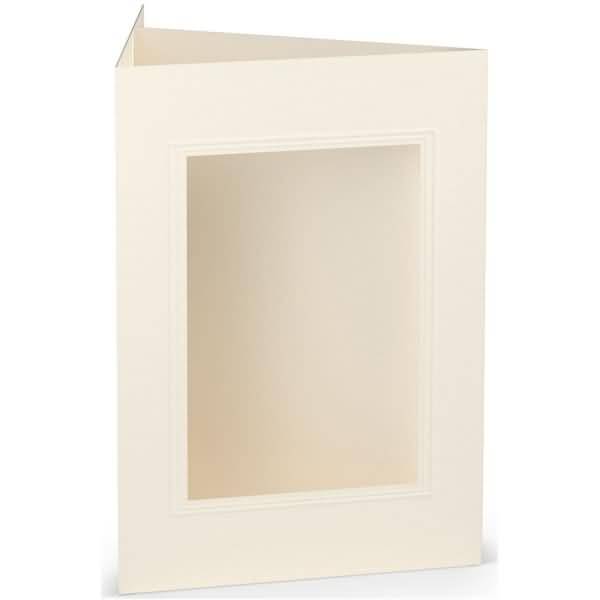 Passepartoutkarte B6 eckig VE=5 Stück Ivory