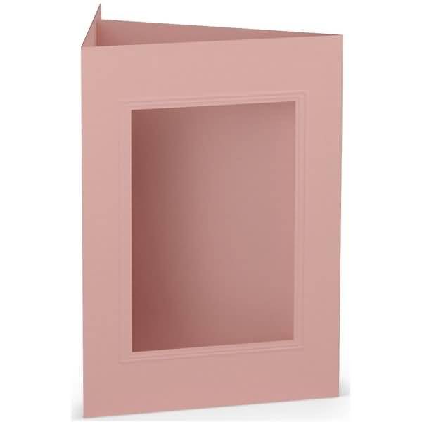 Passepartoutkarte B6 eckig VE=5 Stück Rose