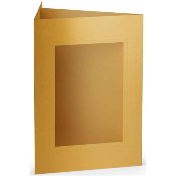 Passepartoutkarte B6 eckig VE=5 Stück Gold