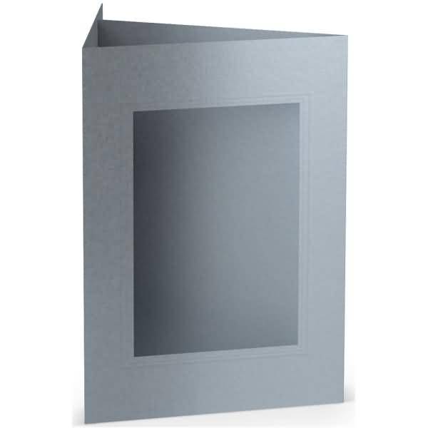 Passepartoutkarte B6 eckig VE=5 Stück Silber