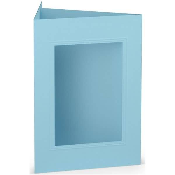 Passepartoutkarte B6 eckig Aqua