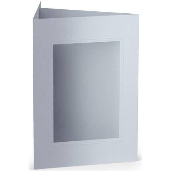 Passepartoutkarte B6 eckig VE=5 Stück marble white