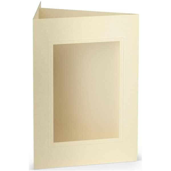 Passepartoutkarte B6 eckig VE=5 Stück candle light