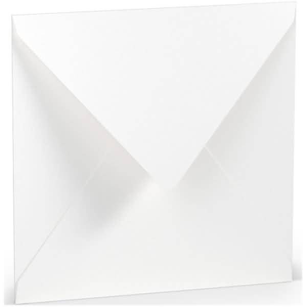 Briefumschläge 16,4x16,4cm Seidenfutter Nassklebung VE=5 Stück Weiß