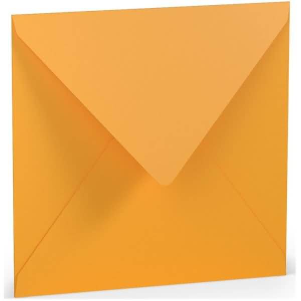 Briefumschläge 16,4x16,4cm Seidenfutter Nassklebung VE=5 Stück Ocker