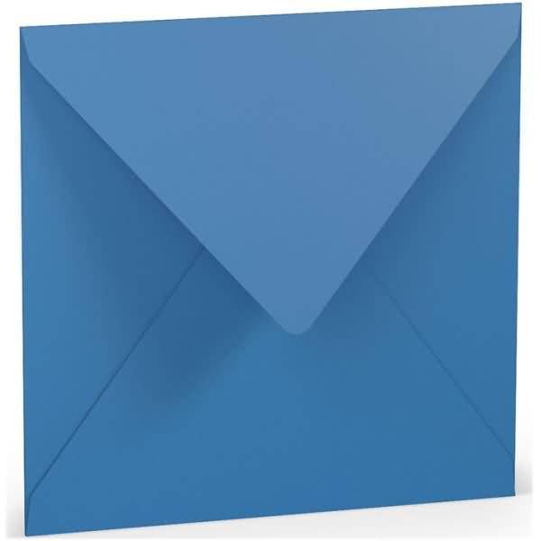Briefumschläge 16,4x16,4cm Seidenfutter Nassklebung VE=5 Stück Stahlblau