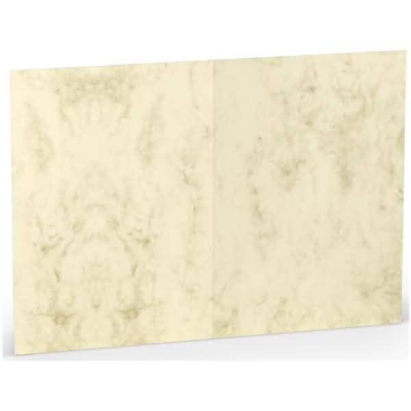 Doppelkarte A6 hoch VE=5 Stück Chamois Marmora